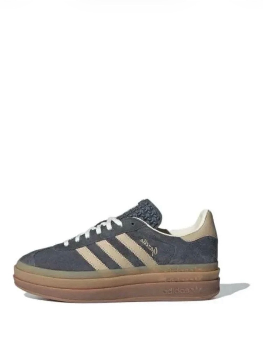 adidas Originals Gazelle Bold Grey Magic Beige Gum Sneakers Women’s 7.5